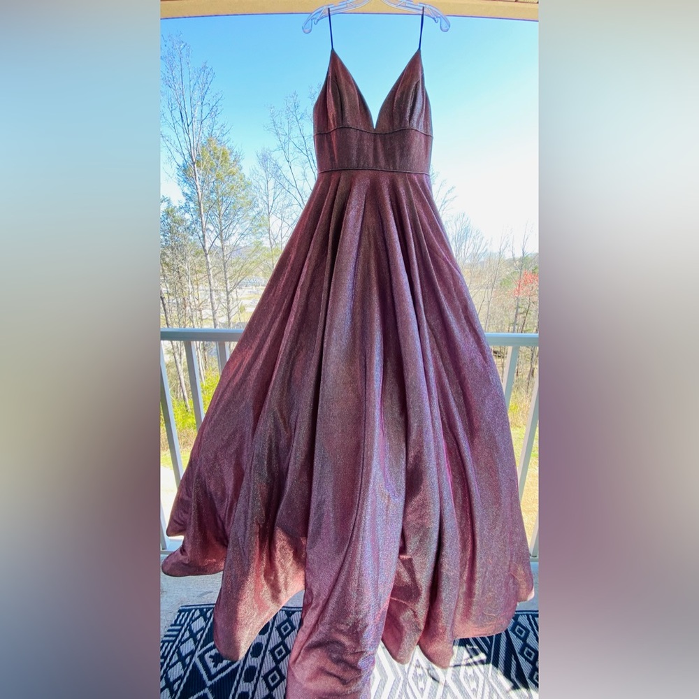 Sherri Hill Burgundy Gown